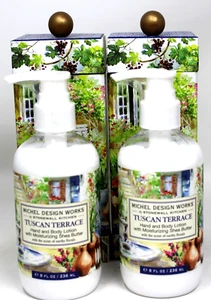 Michel Design Works Tuscan Terrace 8 oz Hand & Body Shea Butter Lotion Lot of 2 - Picture 1 of 3