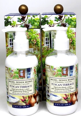 Lote de 2 lociones de manteca de karité para manos y cuerpo Michel Design Works Tuscan Terrace 8 oz Foto 1 de 3