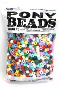 Pony Beads 1000PC Opaque Multicolor by Darice - Picture 1 of 3