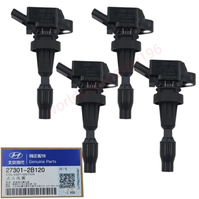 4X Ignition Coil for Hyundai Veloster Kona Kia Seltos Soul 1.6L Turbo 273012B120 - Image 1 of 4