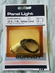 Vintage BURNDY RK-164-2 PANNELLO LUCE A FILO SCATTO IN LENTE GIALLA 12V - Foto 1 di 2