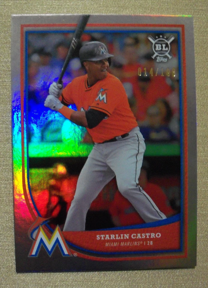 2018 Topps Big League Rainbow Foil SP #129 Starlin Castro Marlins 14/100 - Image 1 of 1