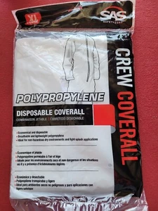 SAS XL Polypropylene Disposable Coverall Painter Jumpsuit  - Picture 1 of 2