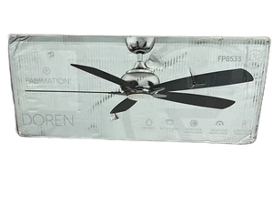 FANIMATION Doren 52 in. Integrated LED Black Ceiling Fan with Opal Frosted Glass - Picture 1 of 1