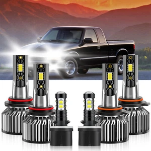 For Chevrolet S10 1999-2002 6Pcs LED Headlight Bulb Hi/Low+Fog Light Combo White - Picture 1 of 12