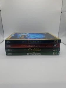 Live Action Disney Cinderella Maleficent Oz Pete's Dragon Blu-ray DVD Movie Lot - Picture 1 of 16