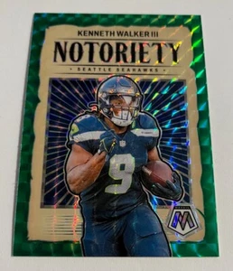 Kenneth Walker III - 2024 Mosaic Notoriety Green Prizm - Seattle Seahawks - Picture 1 of 2