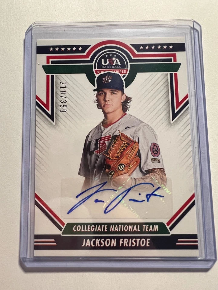 K4,833 - 2022 USA Stars & Stripes CNT Auto Blue Ink #9 Jackson Fristoe #/399 - Image 1 of 1