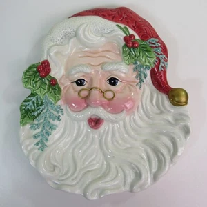 Fitz & Floyd Classics Old Fashioned Christmas Santa Claus Plate or Wall Hanging - Picture 1 of 7