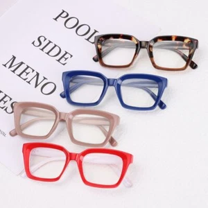 Portable Square Oversized Presbyopia Eyeglasses Large Frame Reading Glasses - Picture 1 of 18
