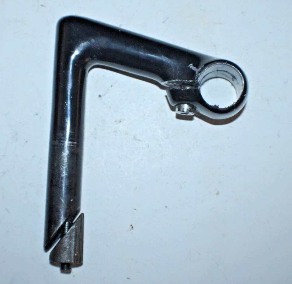 Vástago de bicicleta pluma negra vintage de 22,2 mm 100 mm 25,4 mm -17º elevación negro remitente a EE. UU. :) Foto 1 de 4