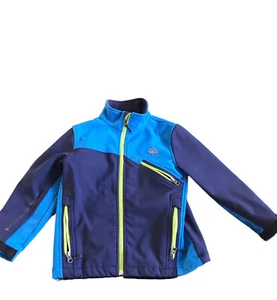 Snozu Boys Size 5/6 Blue & Neon Green Zip Up Jacket - Picture 1 of 5