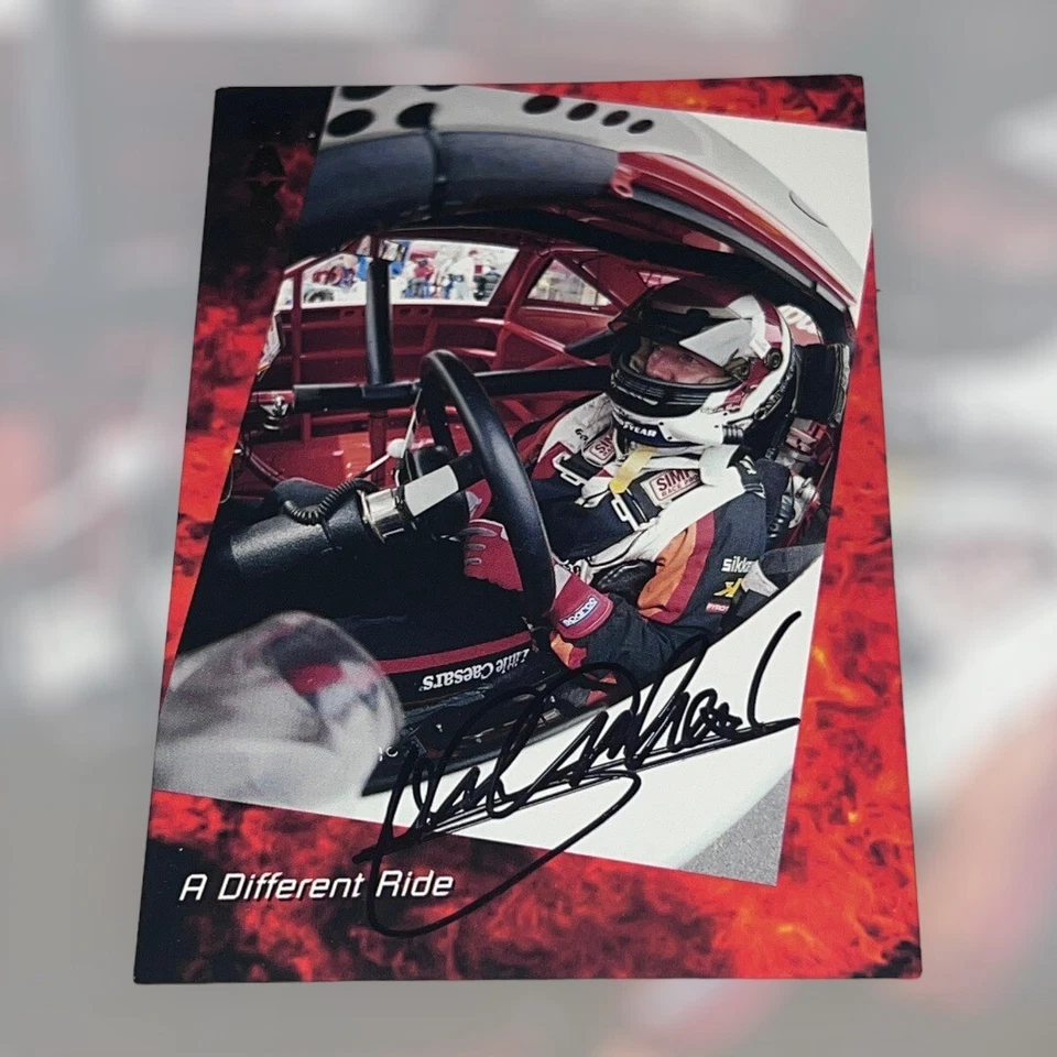 JOHN ANDRETTI OVERSIZE 1996 MAXX autographed NASCAR card #3 A DIFFERENT RIDE - Image 1 of 2