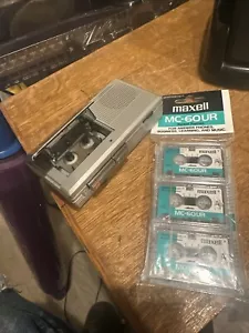Vintage Panasonic Micro Cassette Recorder Model RN-111 w/ 3 Tapes Works BINAC8 - Picture 1 of 5