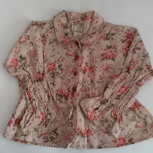 Vintage Girls Blouse Floral Size 3 / 4 Cornelloki EUC Gathered Sleeves - Picture 1 of 5