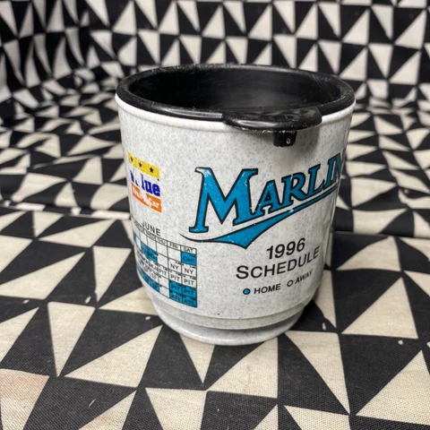 Florida Miami Marlins MLB 1996 Schedule Plastic Souvenir Drink Mug Cup Cover