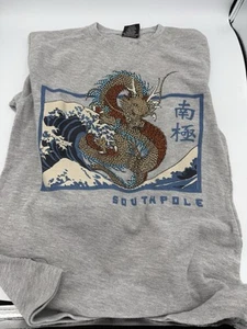 SOUTHPOLE Dragon Camicia Uomo Piccola Grigio Waffle Maglia Termica - Foto 1 di 4