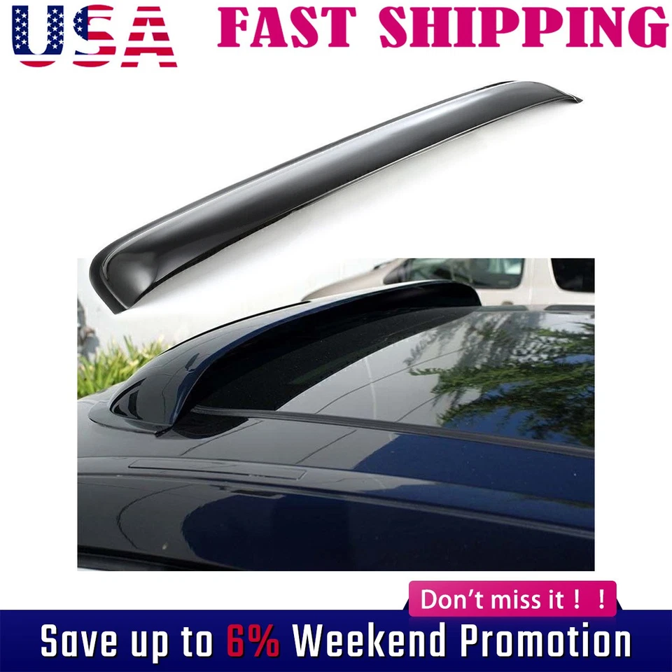 US 42.5" SMOKE SUNROOF MOON SUN ROOF WINDOW VISOR SHADE VENT WIND/RAIN DEFLECTOR - Image 1 of 4