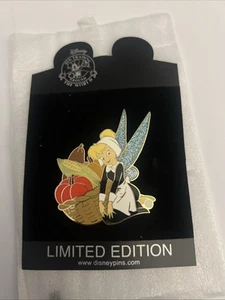 DS Tinker Bell Peter Pan Harvest Thanksgiving Pin~LE 500~2006~# 50583~NEW CARD! - Picture 1 of 2