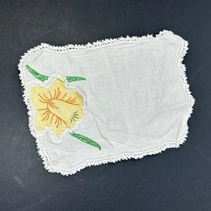 Tulpe bestickt Tischläufer Sekretär Schal Vanity bestickt Vintage - Bild 1 von 5
