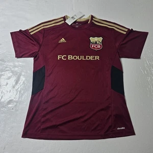 Camiseta de fútbol mediana Adidas FCB FC Boulder Colorado nueva con etiquetas - Imagen 1 de 8