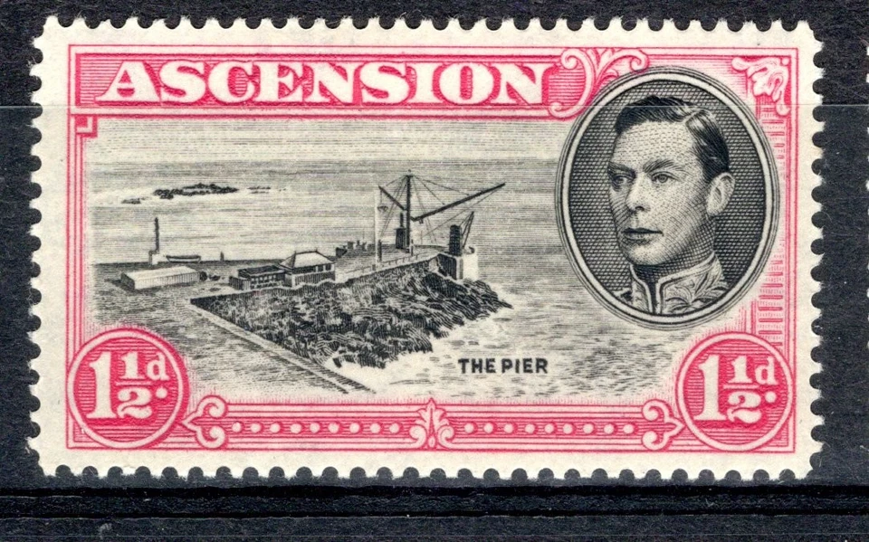 Ascensión 1938 sg 40e 1 1/2d carmín y negro LMM Foto 1 de 1