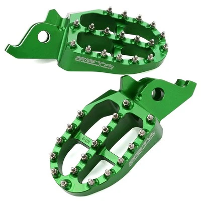 Zeta 57mm Green Alloy Ultrawide Footpegs for KAWASAKI KX250F 2009-2018 - Image 1 of 3