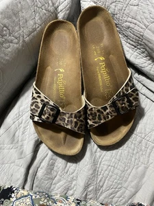 Papillio by Birkenstock Madrid Brown Leopard Slides Sandalen Damen US 8 EU 39 - Bild 1 von 10