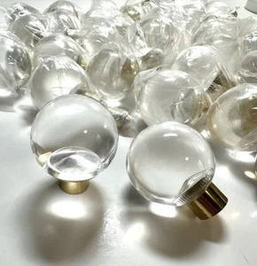 30 pc Lot of 1.25" Contemporary Lucite Ball Knobs, Acrylic Handles/Drawer Pulls - Picture 1 of 6
