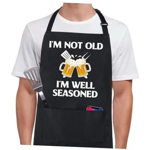27.5x31.9 Inch Funny Polyester Apron for Men BBQ Grill - Im Not Old Im Well - Picture 1 of 7
