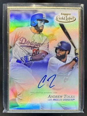 2017 Topps Gold Label Andrew Toles Framed Auto #FA-AT RC Dodgers - Image 1 of 4