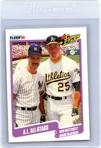 1990 Fleer Canadian #638 A.L. All-Stars (Don Mattingly / Mark McGwire) - Picture 1 of 2