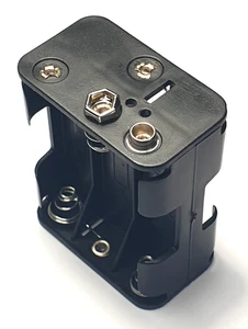 6 x Porta batteria AA - oblungo 9V-6x1,5V - connettore 9V - senza Regno Unito P&P - Foto 1 di 5