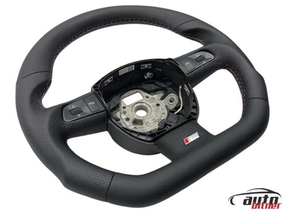 AUSTAUSCH Tuning Lenkrad Lederlenkrad Multifunktion AUDi Q7 4L ABGEFLACHT S-Line - Bild 1 von 4