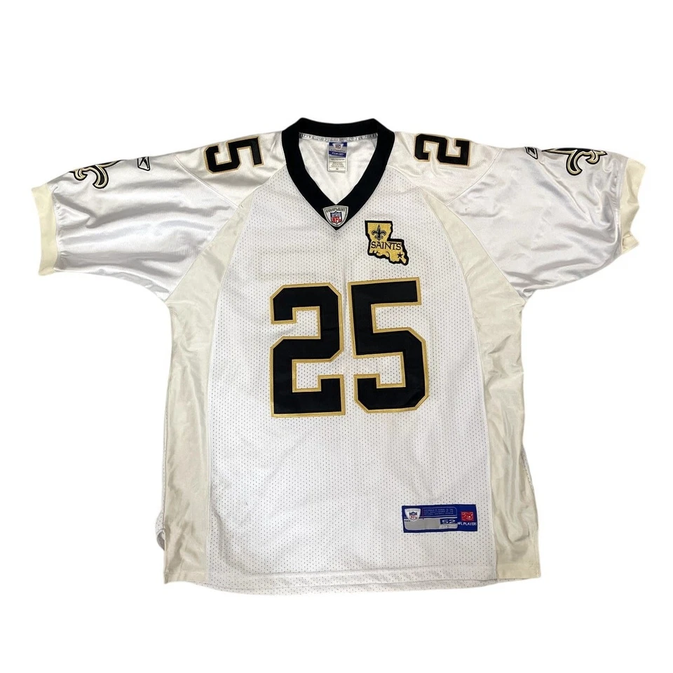 Parche de camiseta Reebok cosida Reggie Bush New Orleans Saints NFL talla 52 Foto 1 de 4