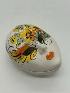Venezia Italian Pottery Art Venice Masquerade Mask Small Trinket Box Signed - Picture 1 of 7