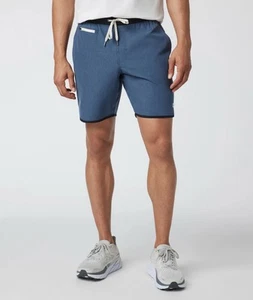 Vuori Banks Short 7" Azure Linen Texture Navy Athletic Shorts Mens Sz XXL - Picture 1 of 13