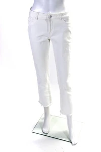 DL1961 Womens White Cotton Distress High Rise Mara Straight Ankle Jeans Size 28 - Picture 1 of 5