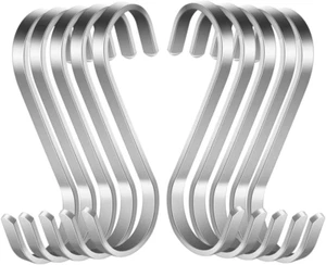 Confezione Da 10 Ganci a S in Acciaio Inox a Forma Di S, Ganci in Metallo Resist - Foto 1 di 12