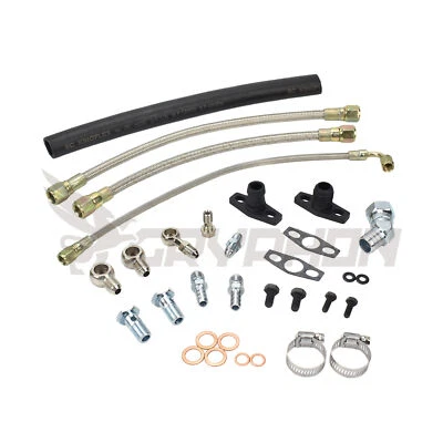 Turbo Oil Water Line Kit Lancer 4G63T EVO 4 5 6 7 8 9 Garrett GT3576R GT3582R - Изображение 1 из 4