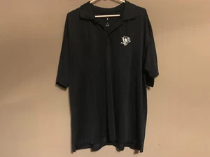 Pittsburgh Penguins Mens Polyester Golf Polo Black White Sz XL NHL Hockey - Picture 1 of 4
