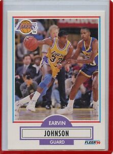 Magic Johnson, "Los Angeles Lakers", 1990-91 Fleer Basketball Card #93