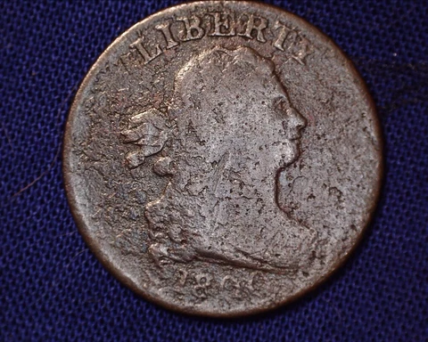 1800 Draped Bust Half Cent Low Mintage 1st Year #S103 Cover