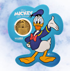 Mickey Mouse Disney Donald Solid Gold 24k Coin 0.1 grm Collectible New Clubhouse