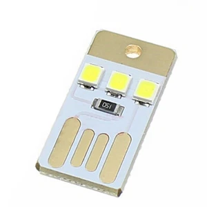 2 * Small Mini 3 LED USB Tiny Night Light Pocket Lamp for PC Laptop Computer - Afbeelding 1 van 11