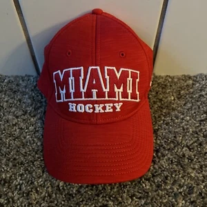 Miami hockey men’s red baseball cap one size fits most fast shipping! - Picture 1 of 6