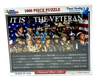 NEW 2014 HTF It Is The Veteran Freedom Press Assemble Careers 1000 Piece Puzzle - Image 1 of 4