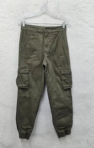 Forever 21 Women Pants Small Green Cotton Camo High Rise Tapered Leg Jogger - Picture 1 of 19