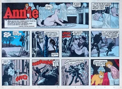 Annie by Leonard Starr - lot of 19 large half-page Sunday comics - from 1983 - image 1 of 2