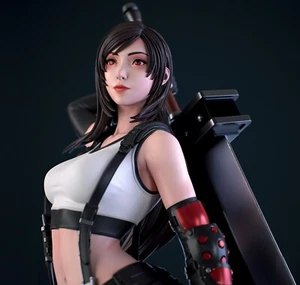 Tifa (FF7 Fan Art) / Skulptur komplett bemalt SFW & NSFW (Made to order) - Bild 1 von 16